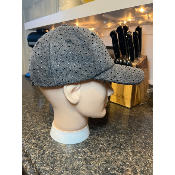 ZARA Grey Rhinestone Baseball Cap - Picture 5 of 11